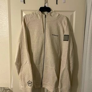 Oregon Ducks Salute to Service Zip Sweatshirt Oatmeal Camo Hoodie Men’s sz XL